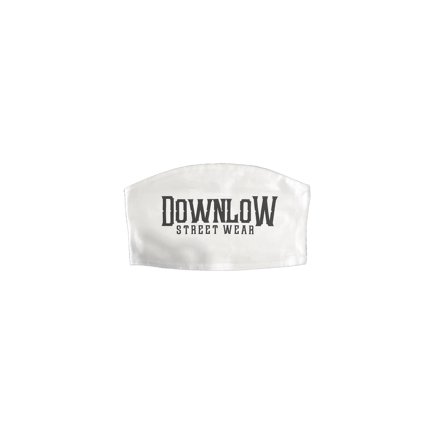 Downlow Streetwear Logo Tube Top (White)