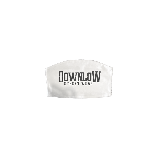 Downlow Streetwear Logo Tube Top (White)